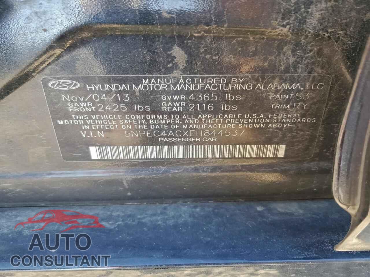 HYUNDAI SONATA 2014 - 5NPEC4ACXEH844537