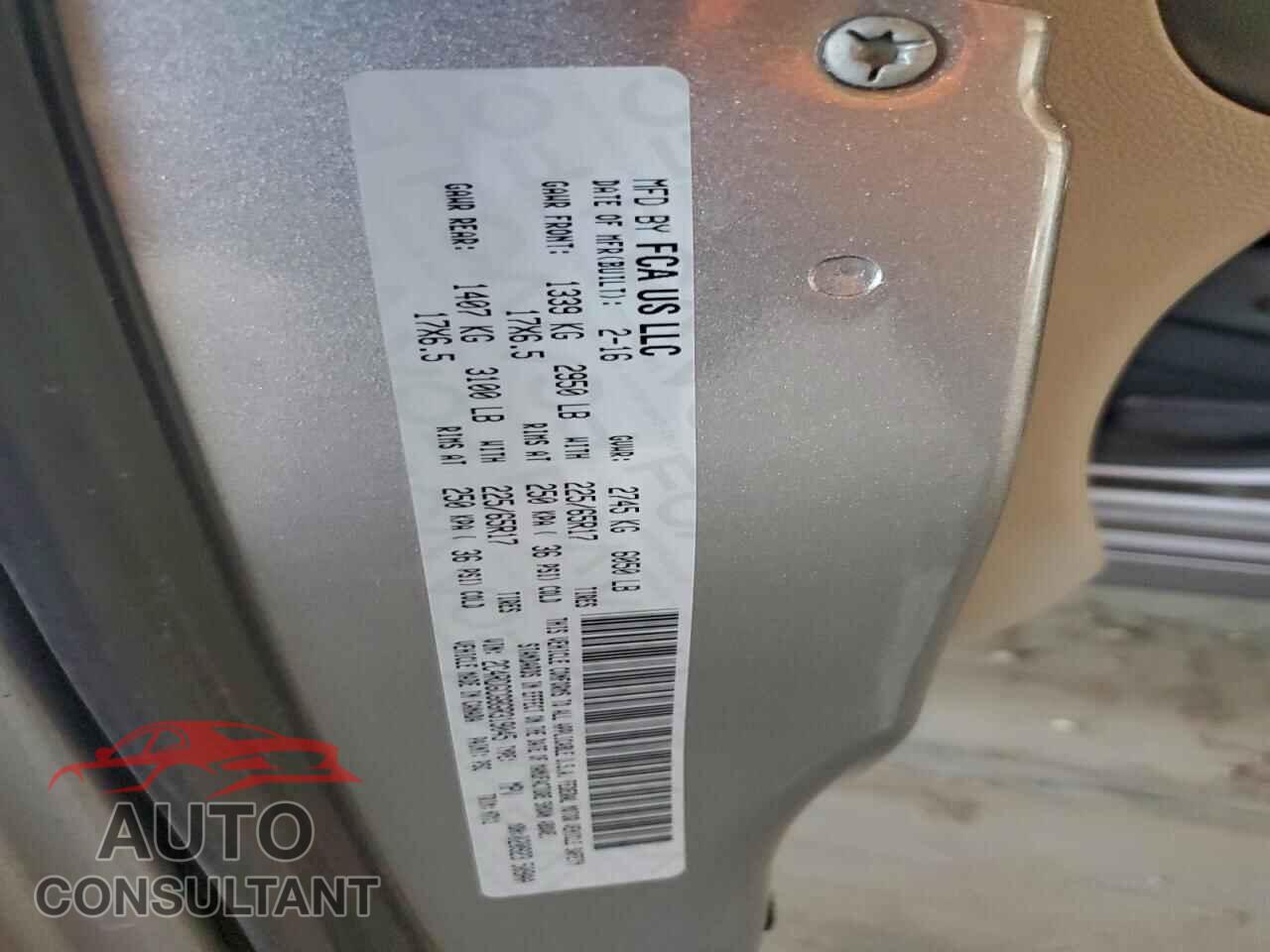 DODGE CARAVAN 2016 - 2C4RDGCG8GR319045
