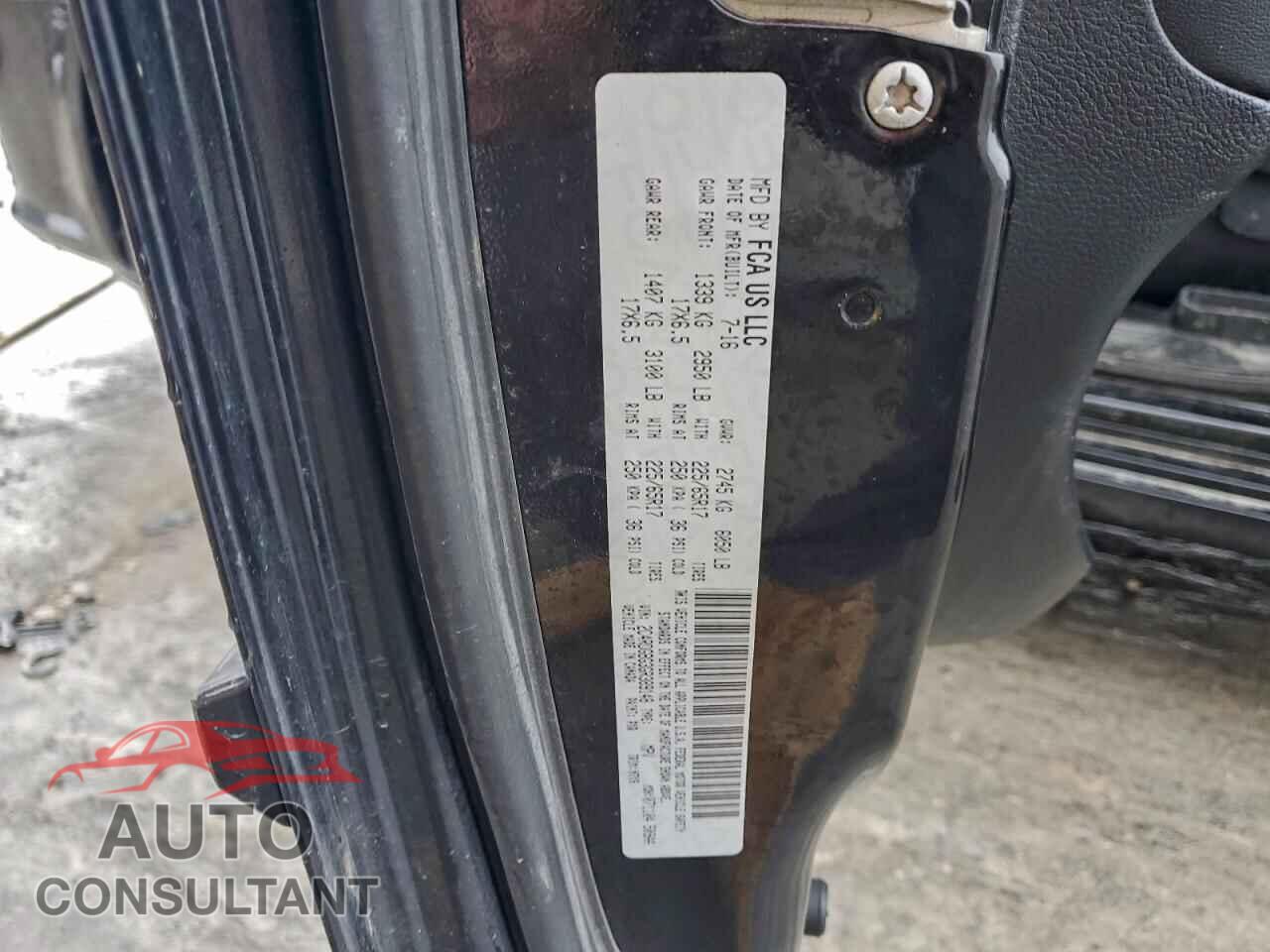 DODGE CARAVAN 2016 - 2C4RDGBG3GR389148