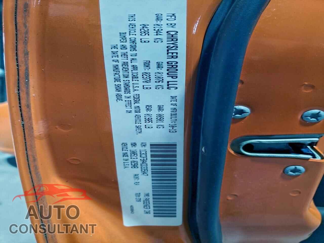DODGE DART 2013 - 1C3CDFBA4DD335047