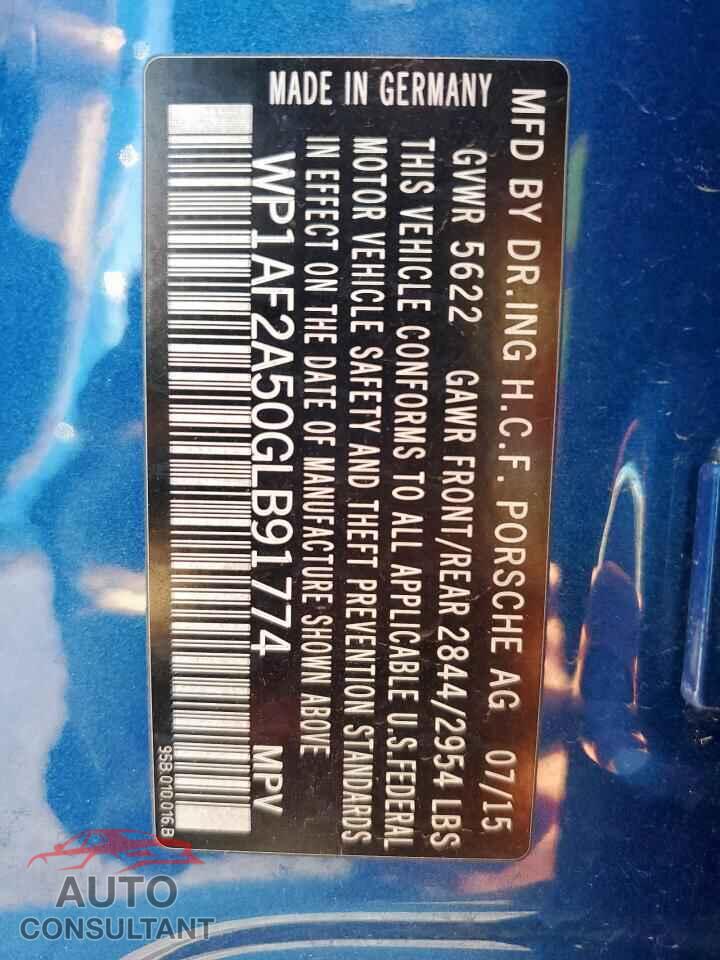PORSCHE MACAN 2016 - WP1AF2A50GLB91774