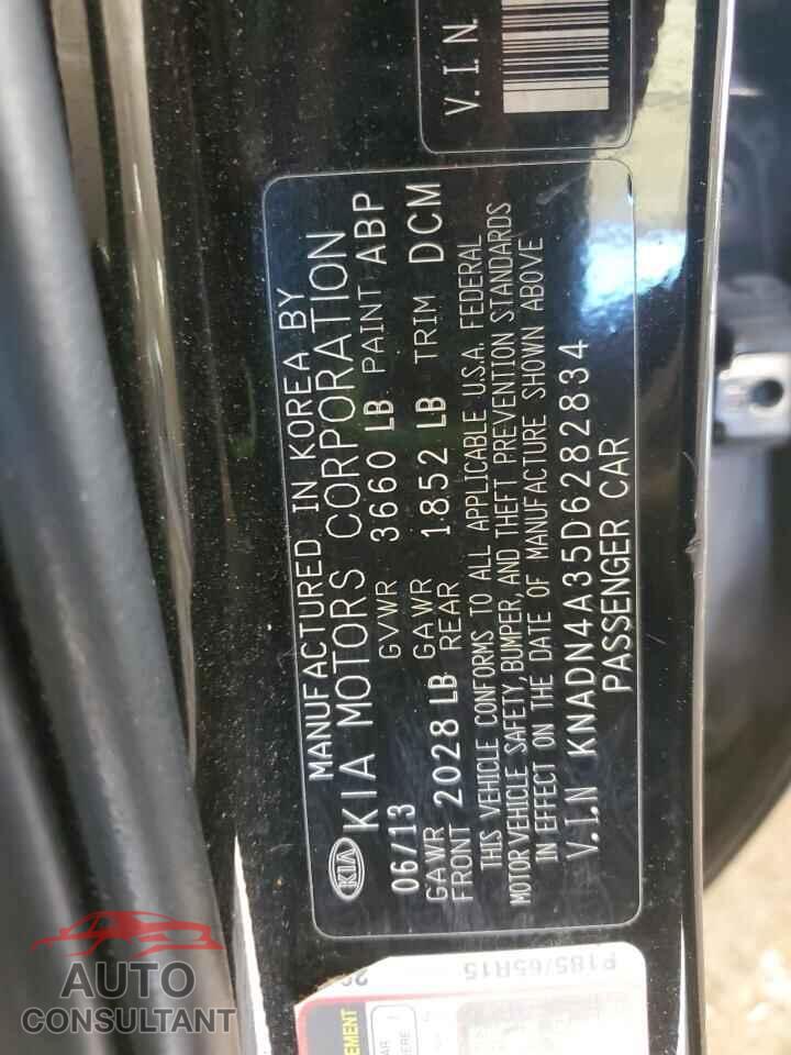 KIA RIO 2013 - KNADN4A35D6282834