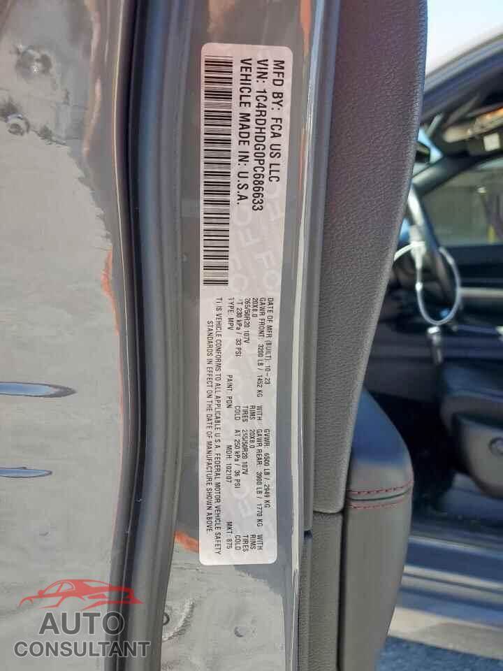 DODGE DURANGO 2023 - 1C4RDHDG0PC686633