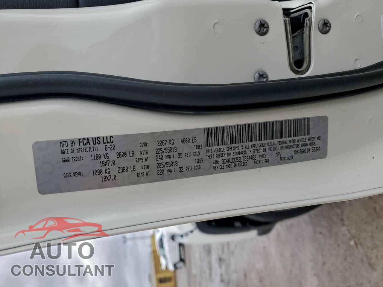 JEEP COMPASS 2020 - 3C4NJDCB2LT234462