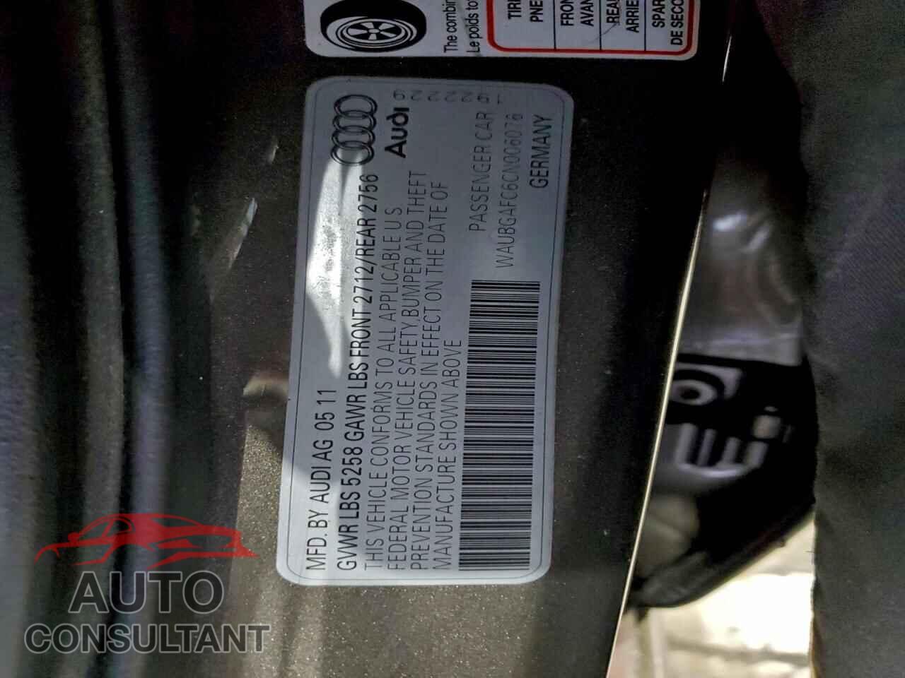 AUDI A6 2012 - WAUBGAFC6CN006076
