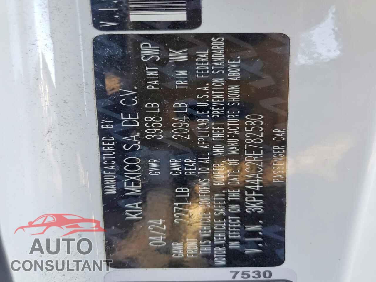 KIA FORTE 2024 - 3KPF44AC2RE782580