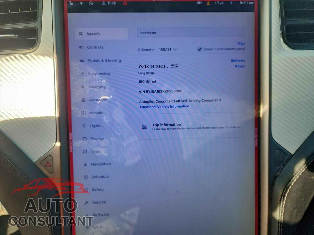 TESLA MODEL S 2019 - 5YJSA1E2XKF335096