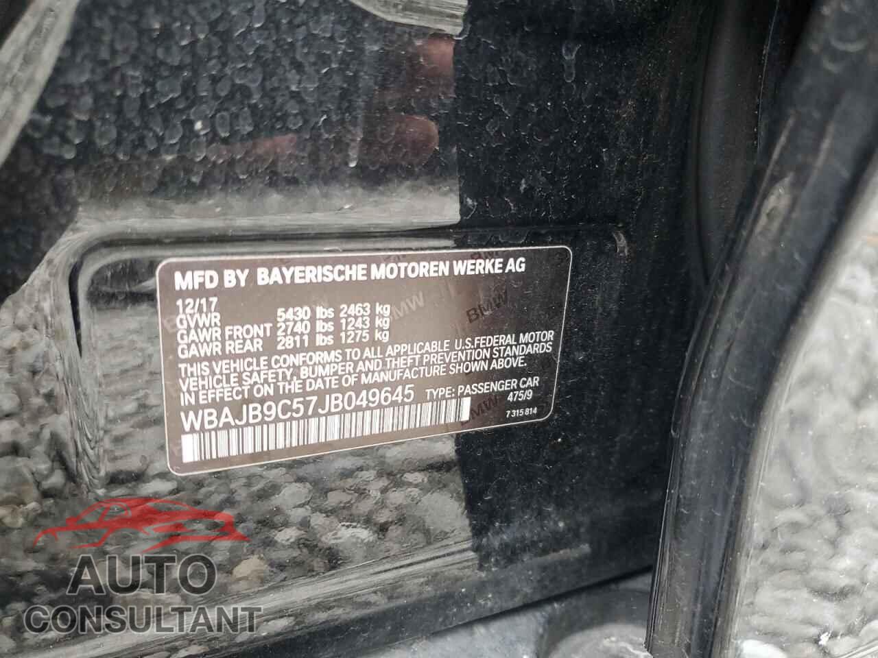 BMW M5 2018 - WBAJB9C57JB049645