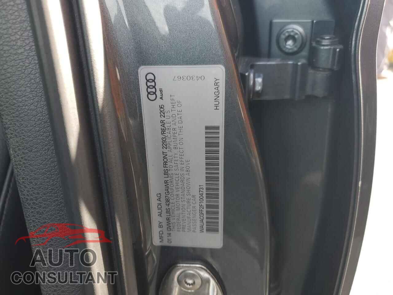 AUDI A3 2015 - WAUACGFF2F1004731