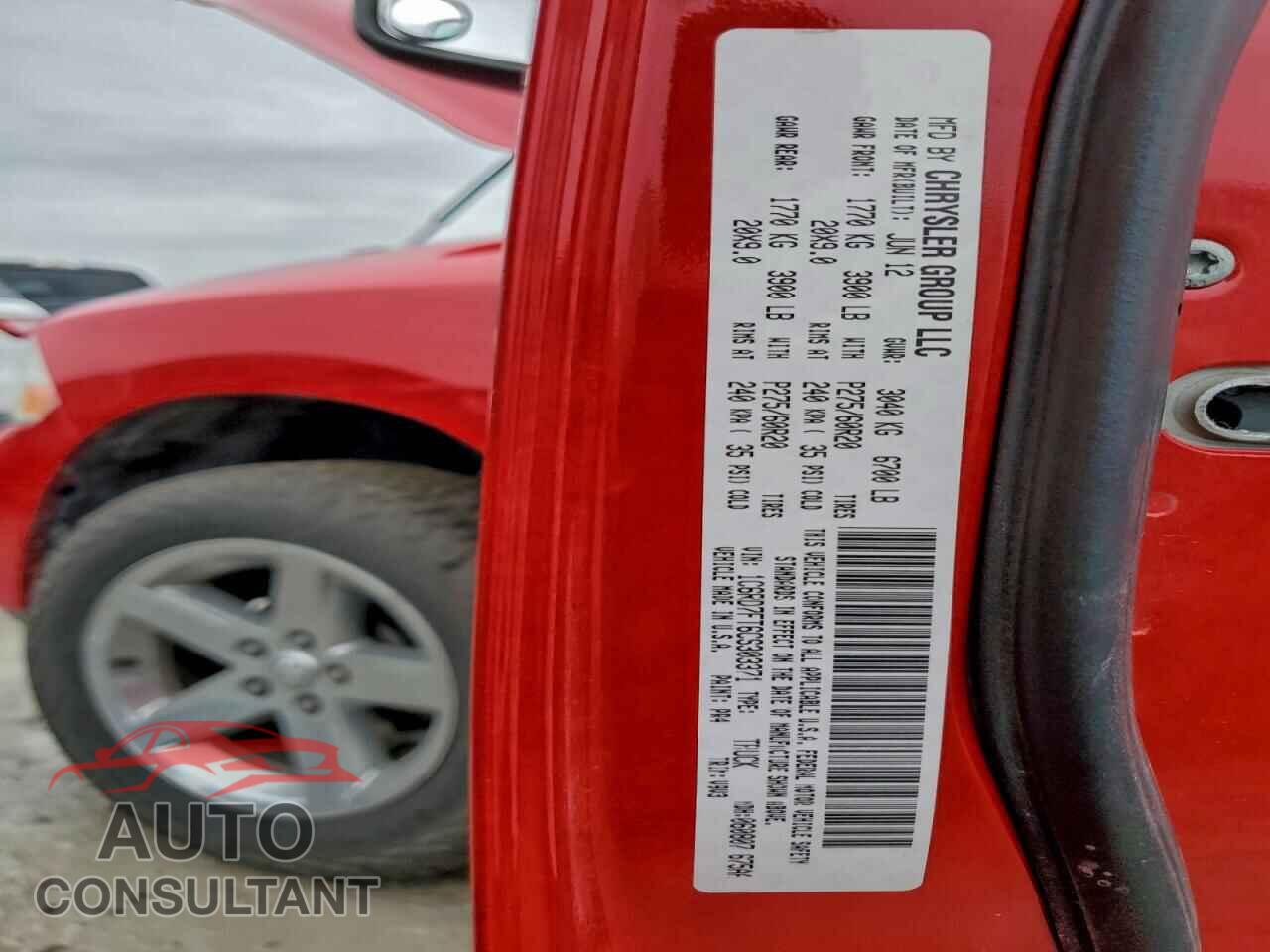 DODGE RAM 1500 2012 - 1C6RD7FT6CS303371