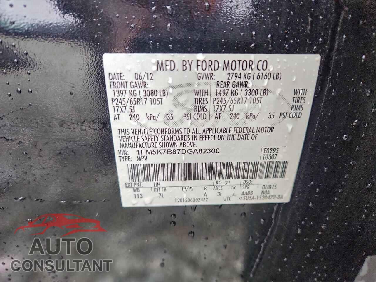FORD EXPLORER 2013 - 1FM5K7B87DGA82300