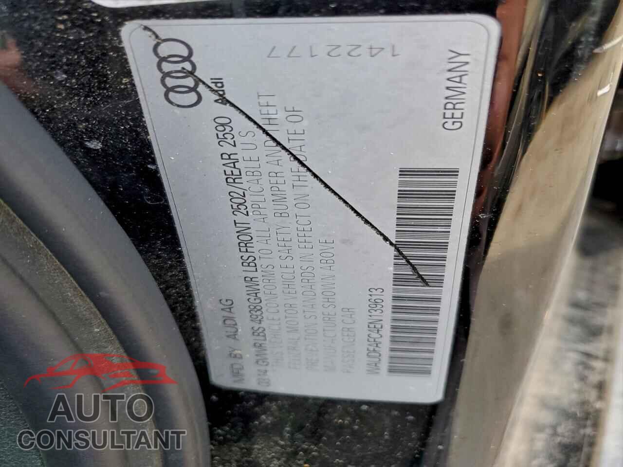 AUDI A6 2014 - WAUDFAFC4EN139613