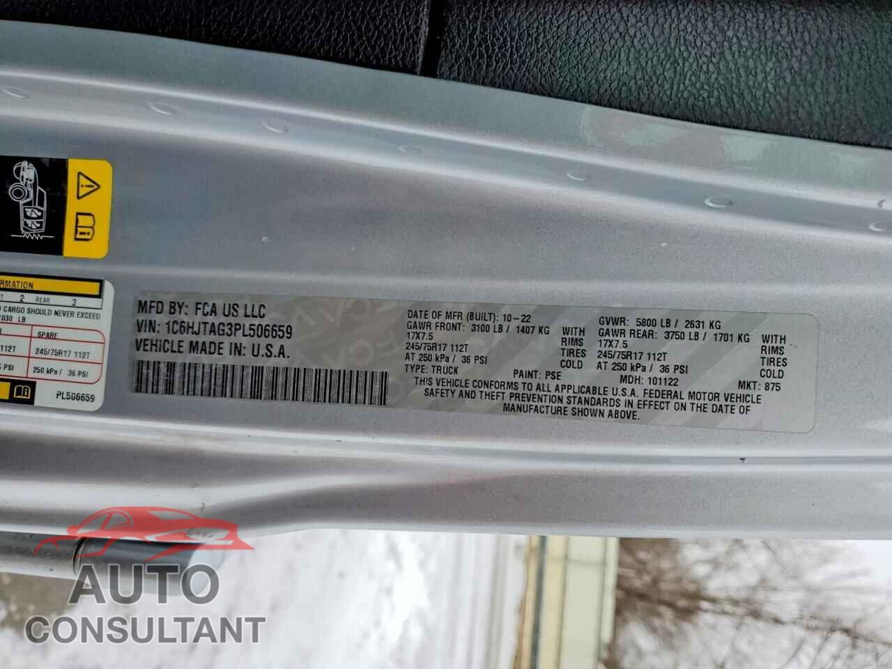 JEEP GLADIATOR 2023 - 1C6HJTAG3PL506659