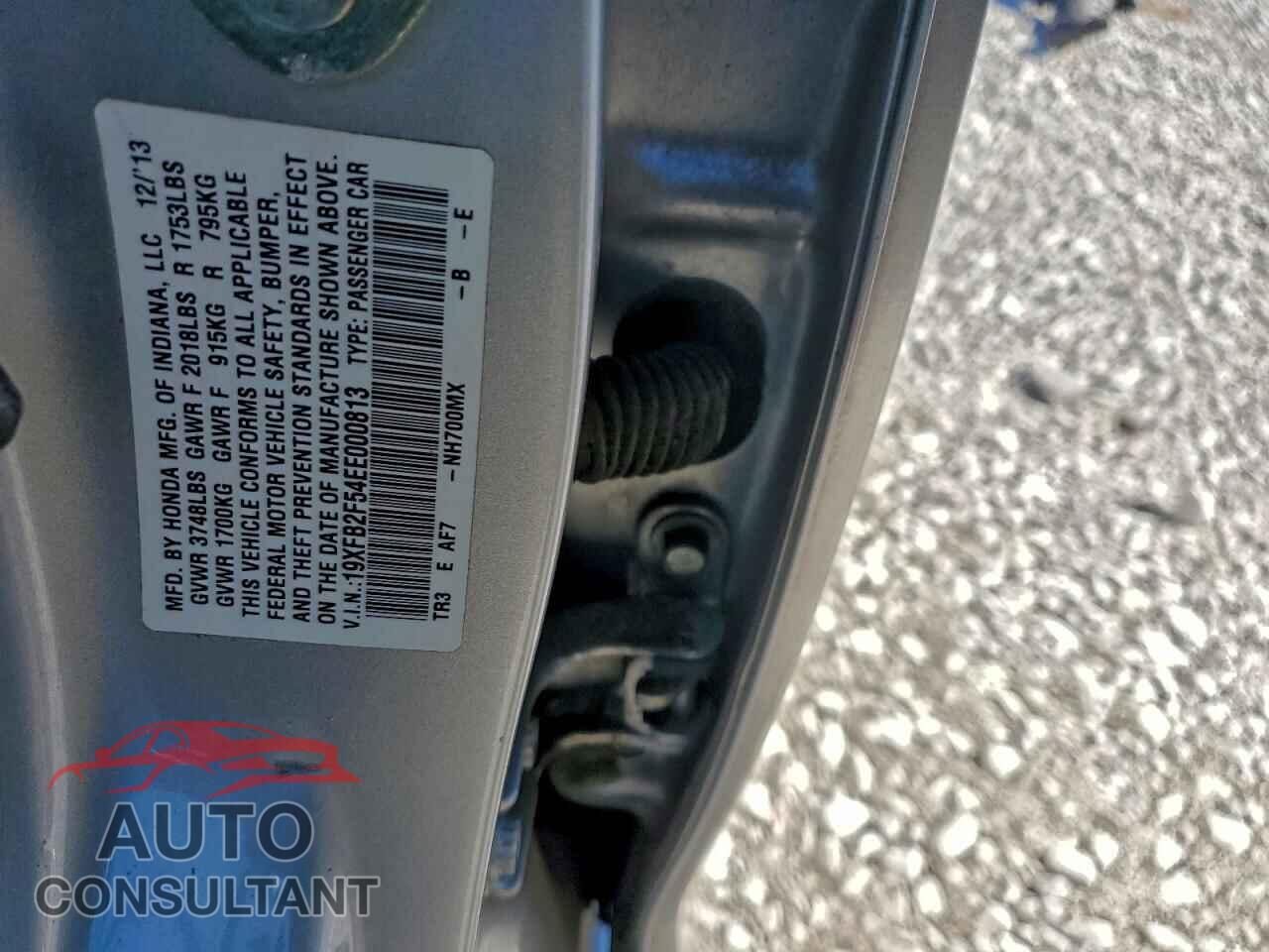 HONDA CIVIC 2014 - 19XFB2F54EE000813