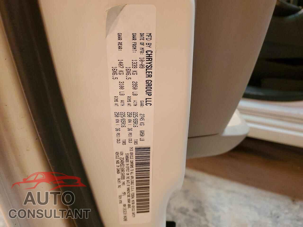 DODGE CARAVAN 2010 - 2D4RN5D16AR164999
