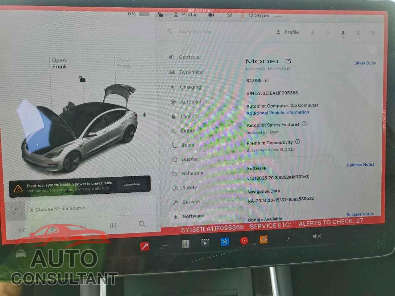 TESLA MODEL 3 2018 - 5YJ3E1EA1JF095368