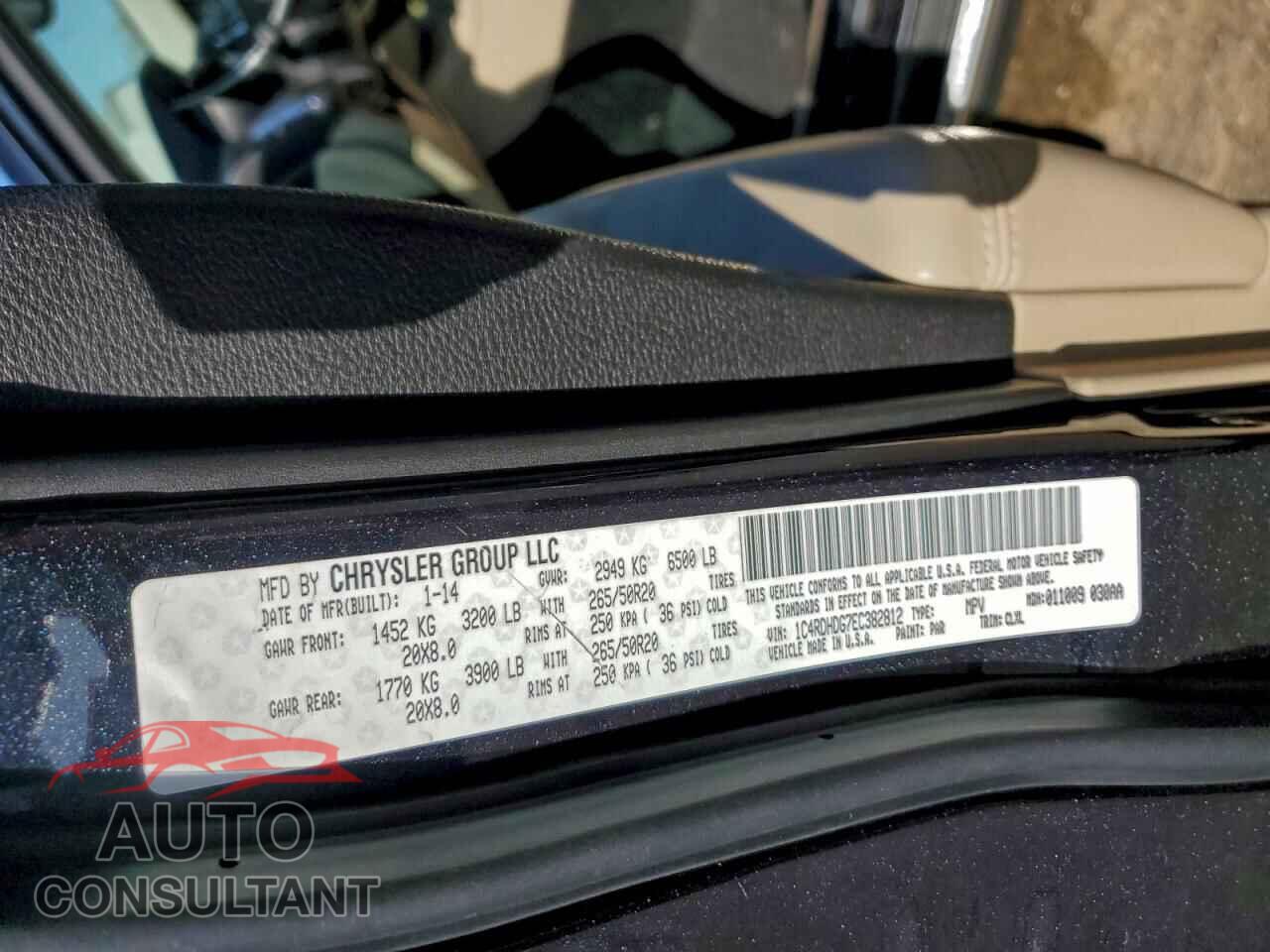 DODGE DURANGO 2014 - 1C4RDHDG7EC382812