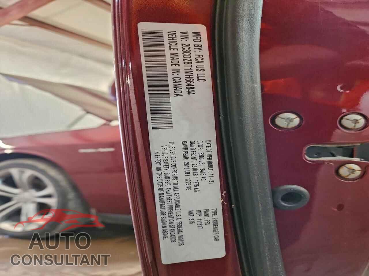 DODGE CHALLENGER 2021 - 2C3CDZBT1MH664844