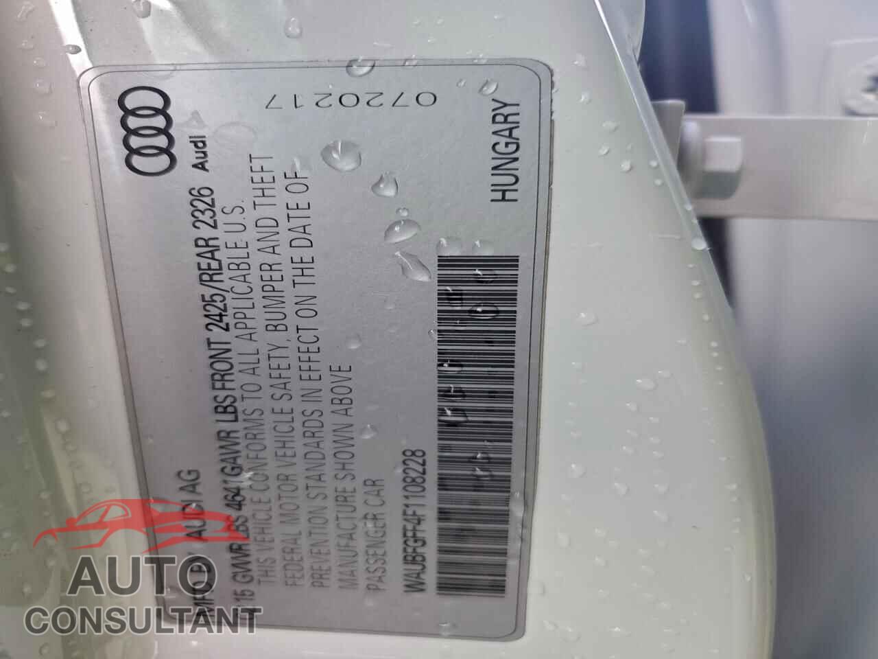 AUDI S3 2015 - WAUBFGFF4F1108228