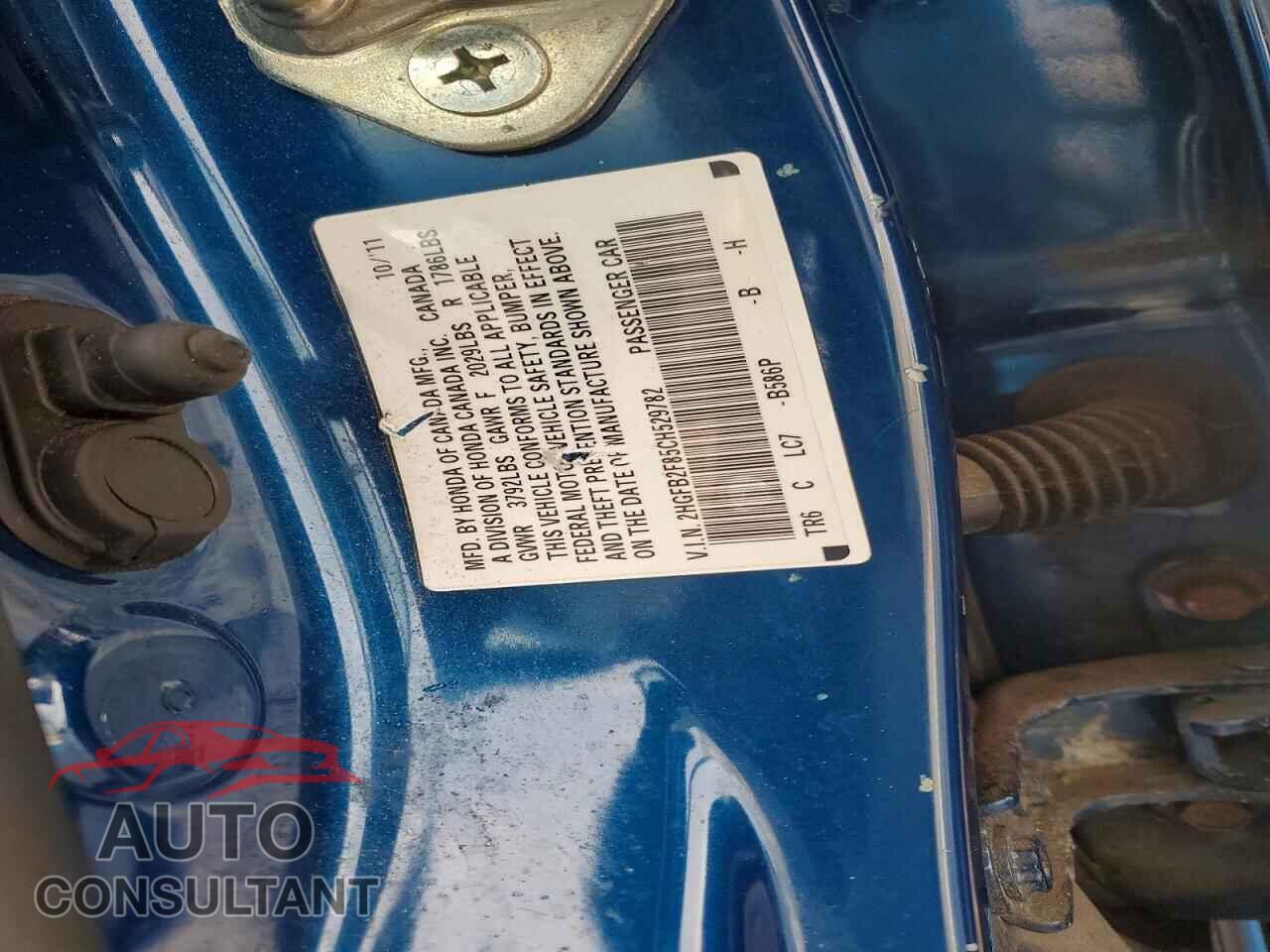 HONDA CIVIC 2012 - 2HGFB2F85CH529782