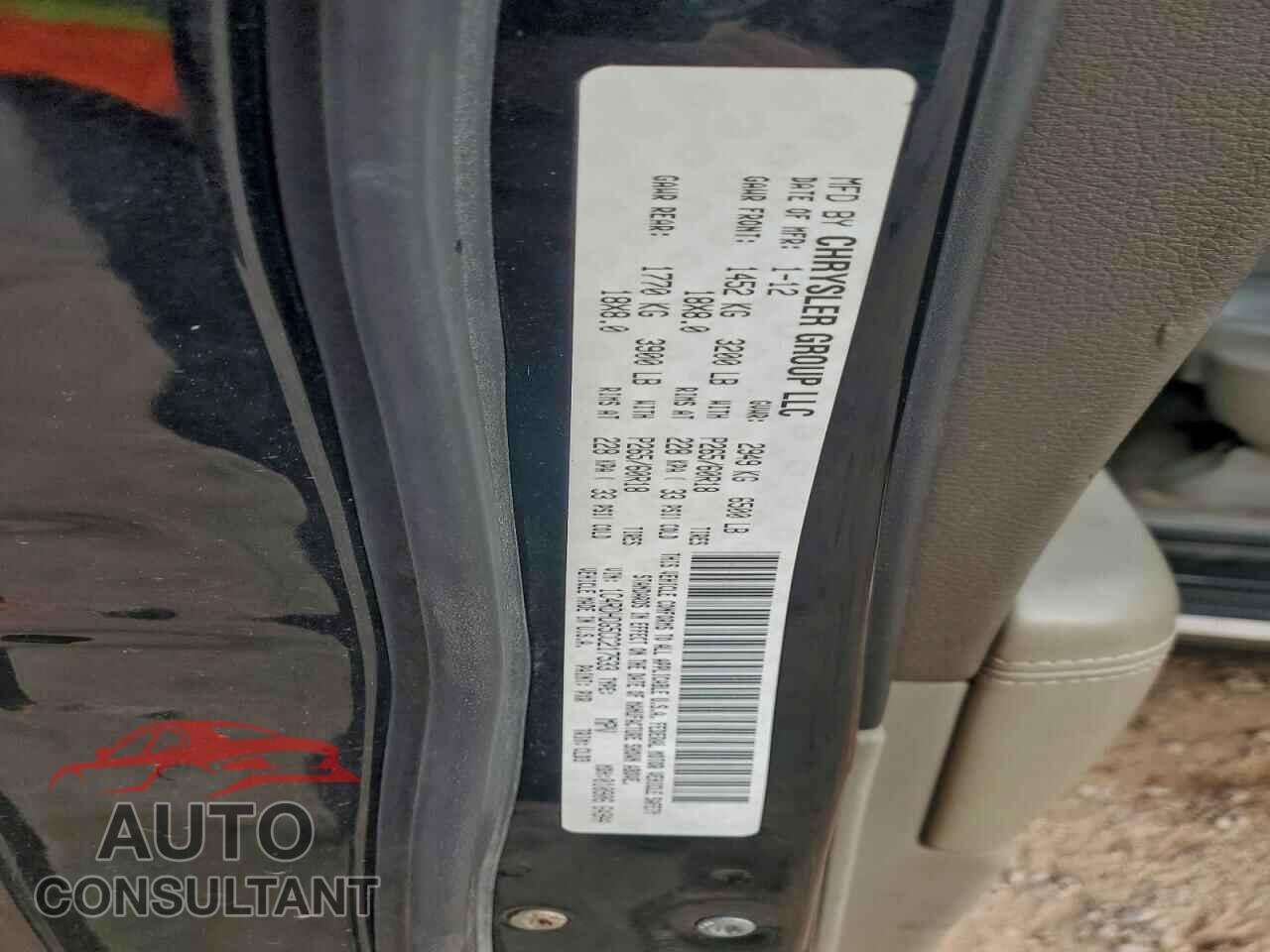 DODGE DURANGO 2012 - 1C4RDHDG5CC217533