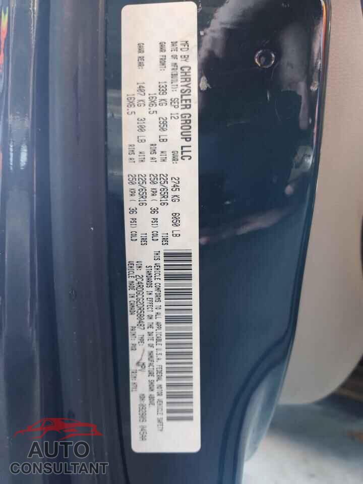 DODGE CARAVAN 2013 - 2C4RDGCG2DR580487
