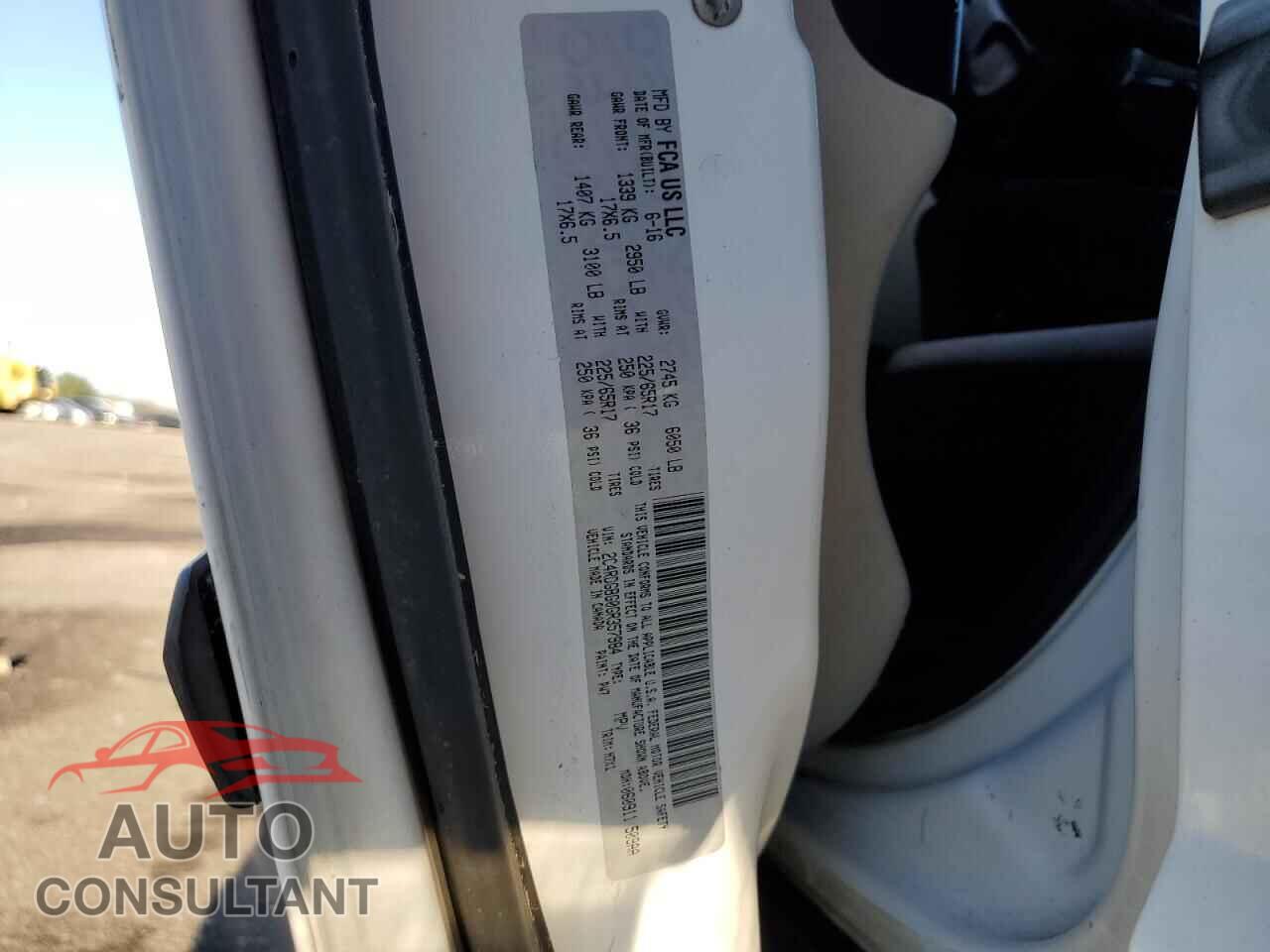 DODGE CARAVAN 2016 - 2C4RDGBG0GR357984