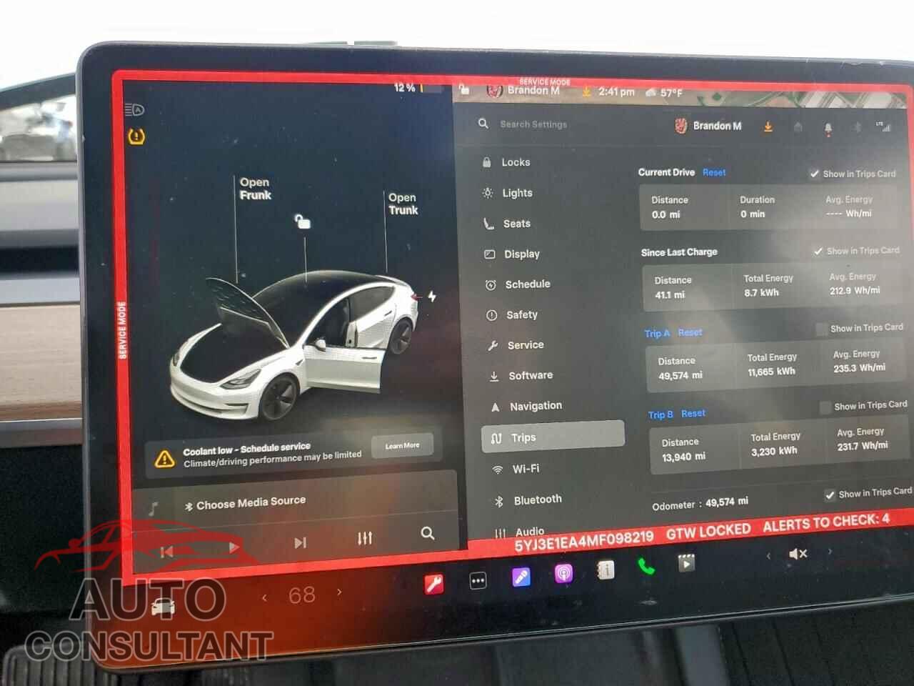 TESLA MODEL 3 2021 - 5YJ3E1EA4MF098219