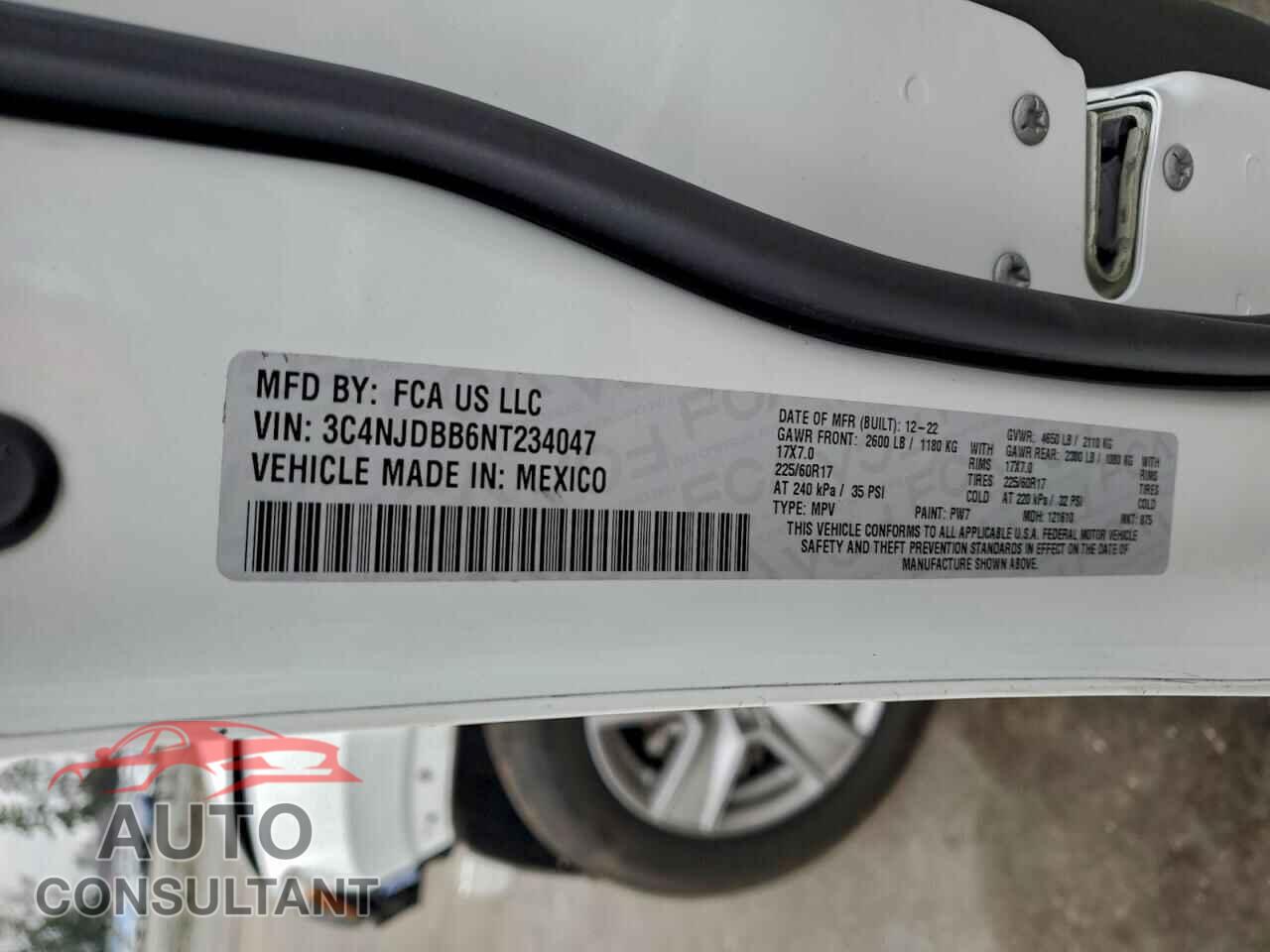 JEEP COMPASS 2022 - 3C4NJDBB6NT234047