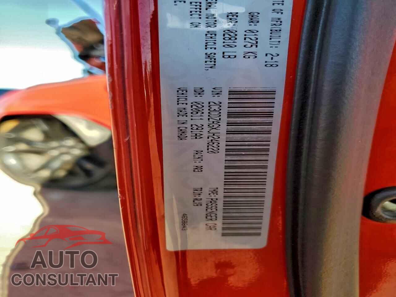 DODGE CHALLENGER 2018 - 2C3CDZAGXJH246220