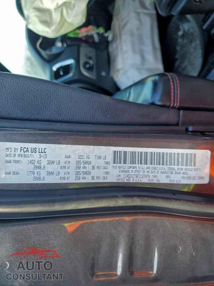 DODGE DURANGO 2015 - 1C4SDHCT8FC127474