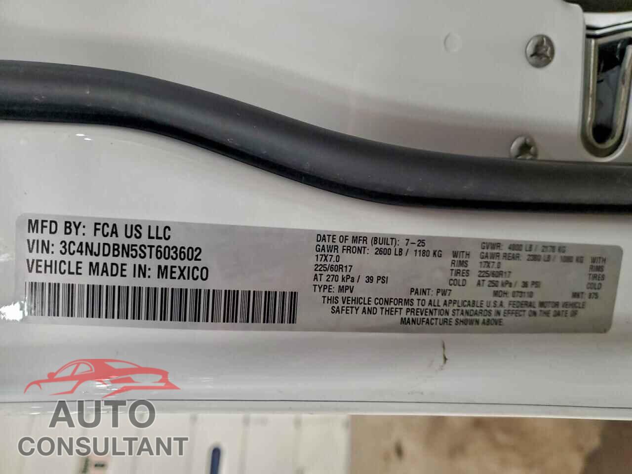 JEEP COMPASS 2025 - 3C4NJDBN5ST603602