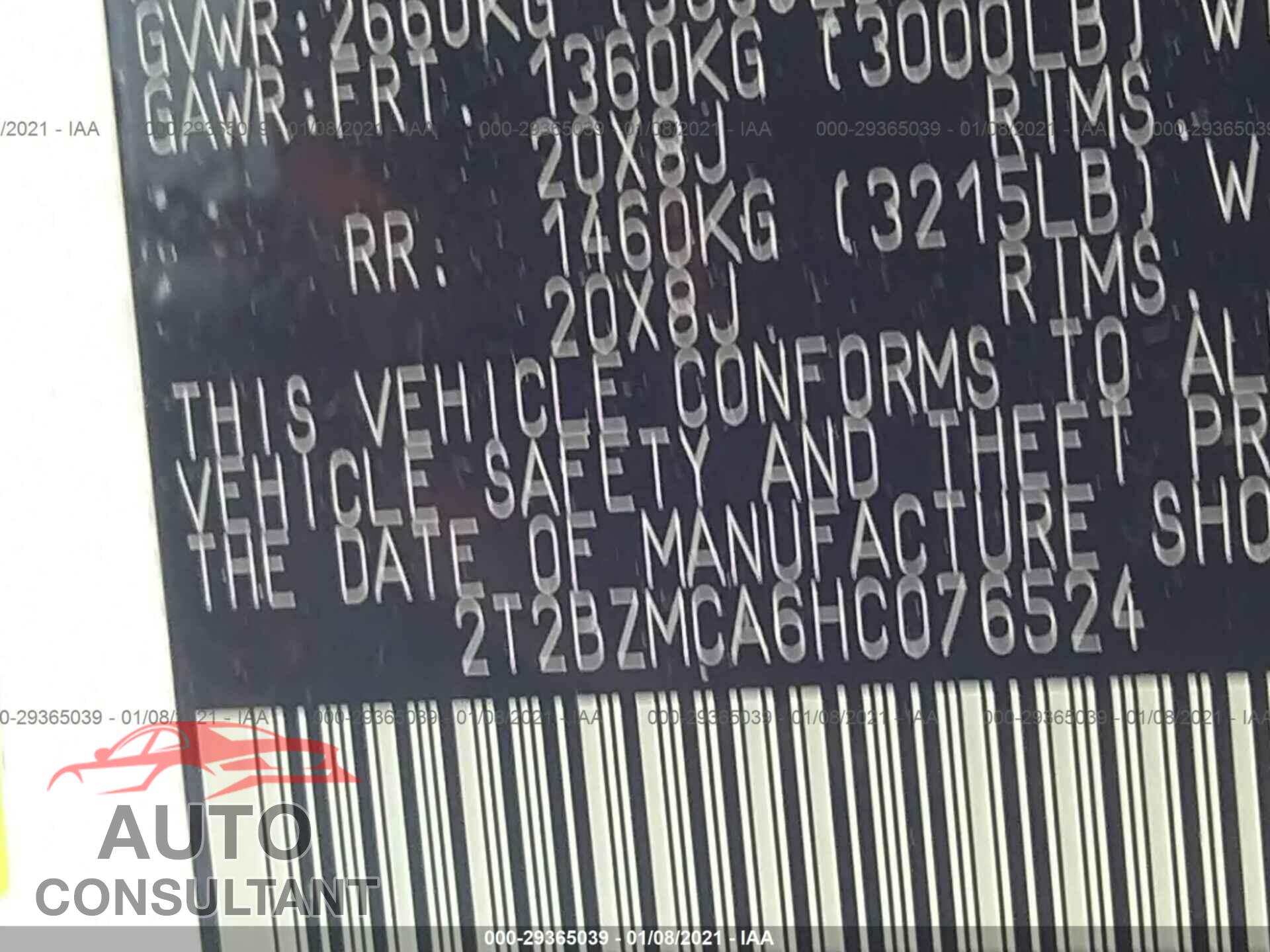 LEXUS RX 2017 - 2T2BZMCA6HC076524