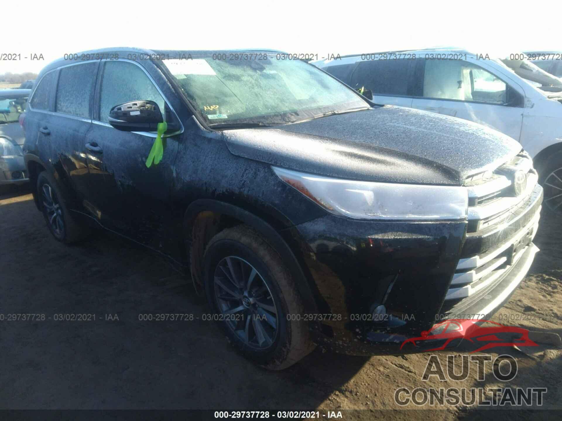 TOYOTA HIGHLANDER 2017 - 5TDJZRFH7HS448949