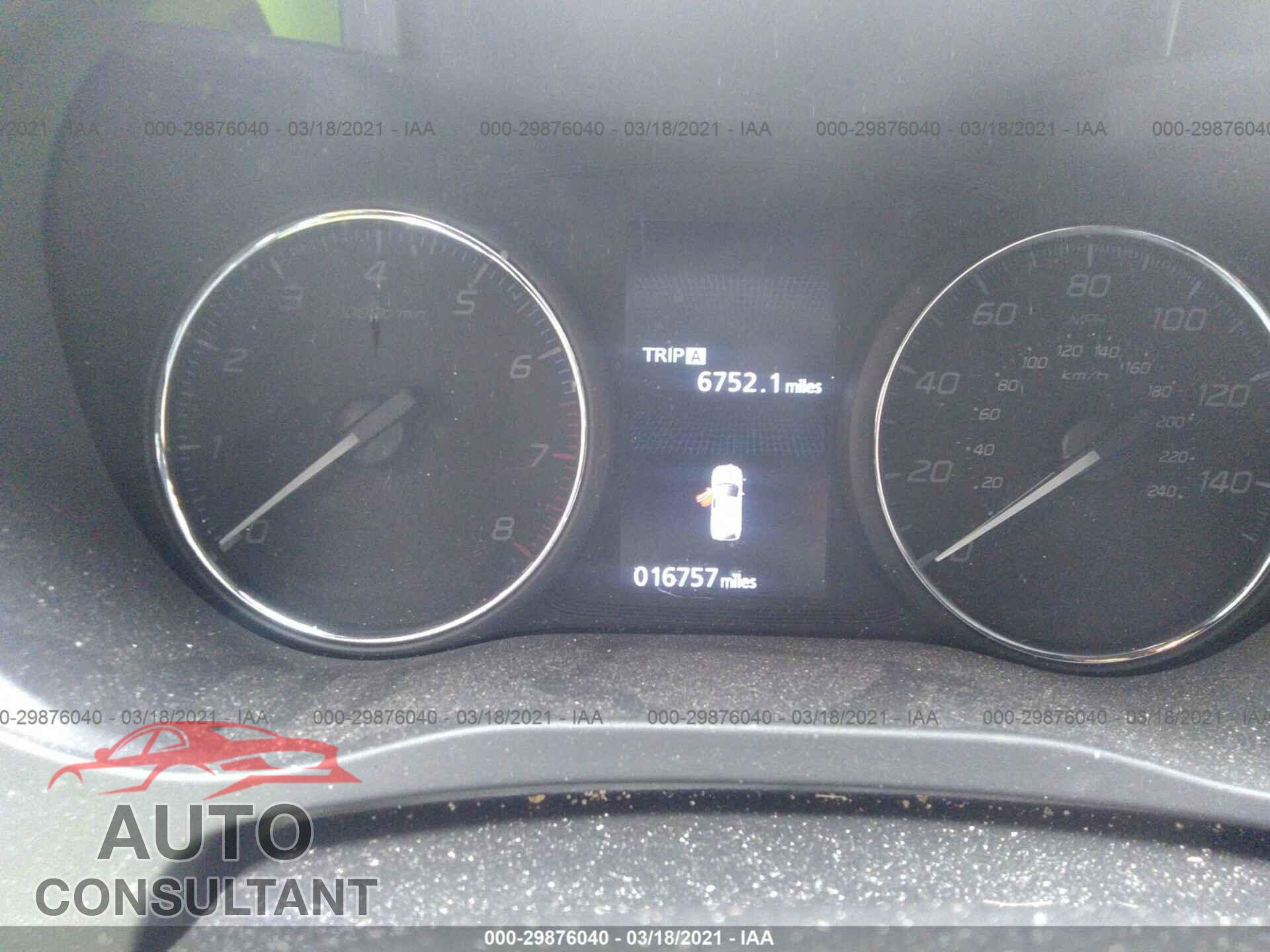MITSUBISHI OUTLANDER 2020 - JA4AD3A38LZ014662