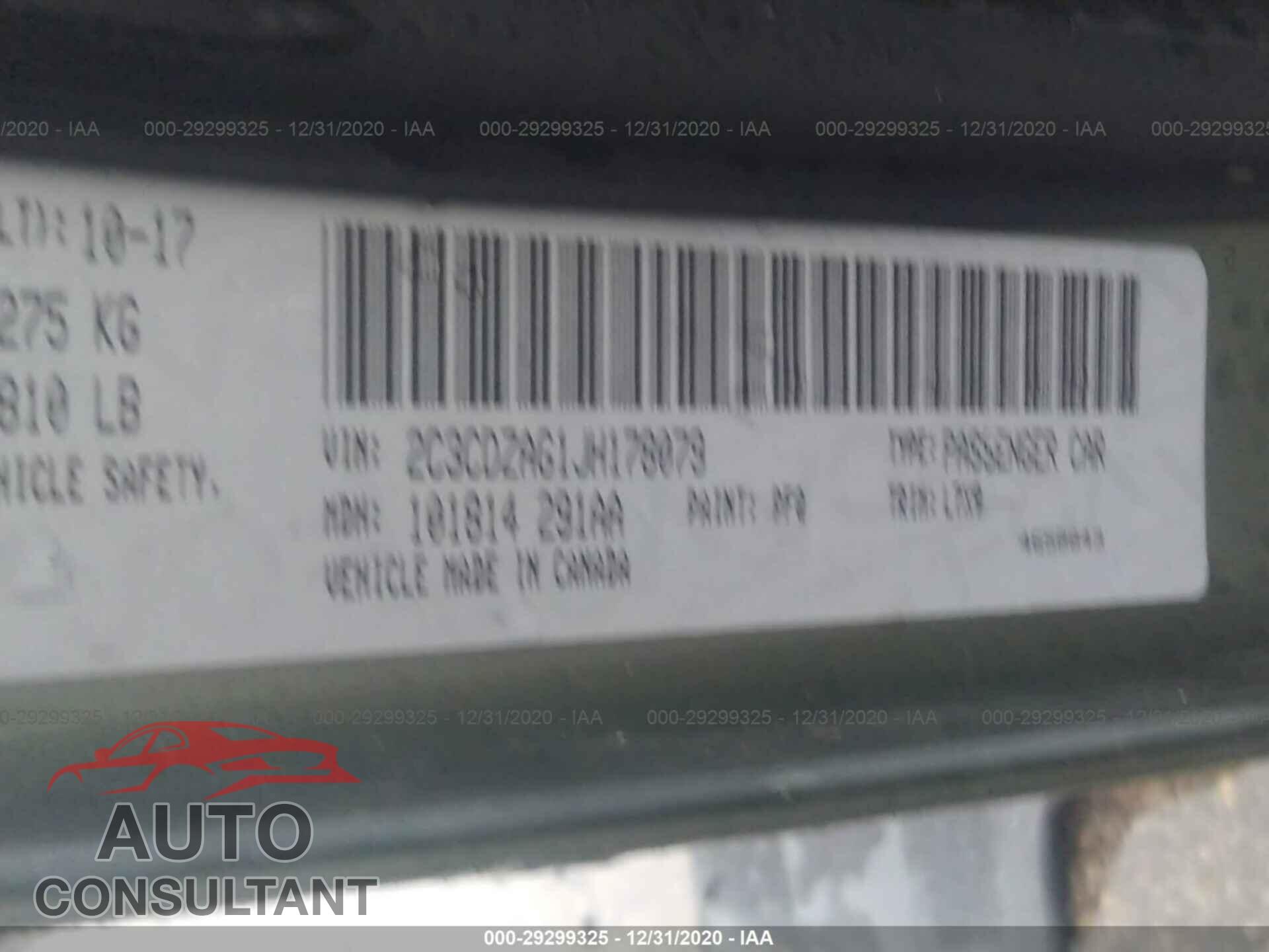 DODGE CHALLENGER 2018 - 2C3CDZAG1JH178079