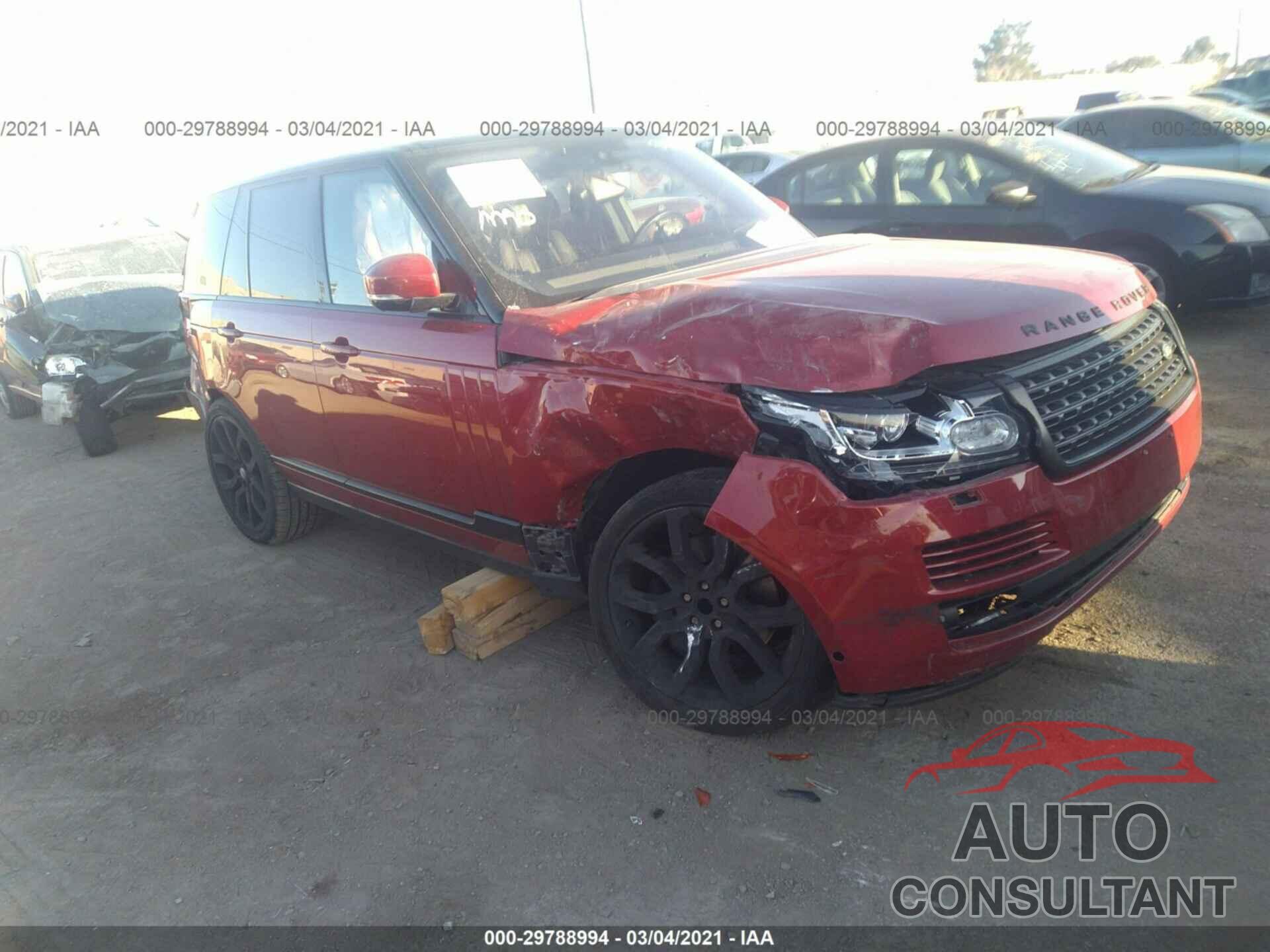 LAND ROVER RANGE ROVER 2016 - SALGS2EF8GA278661
