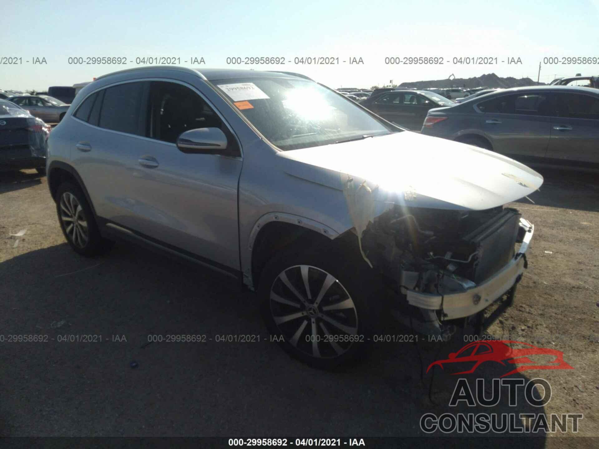 MERCEDES-BENZ GLA 2021 - W1N4N4GB2MJ191723