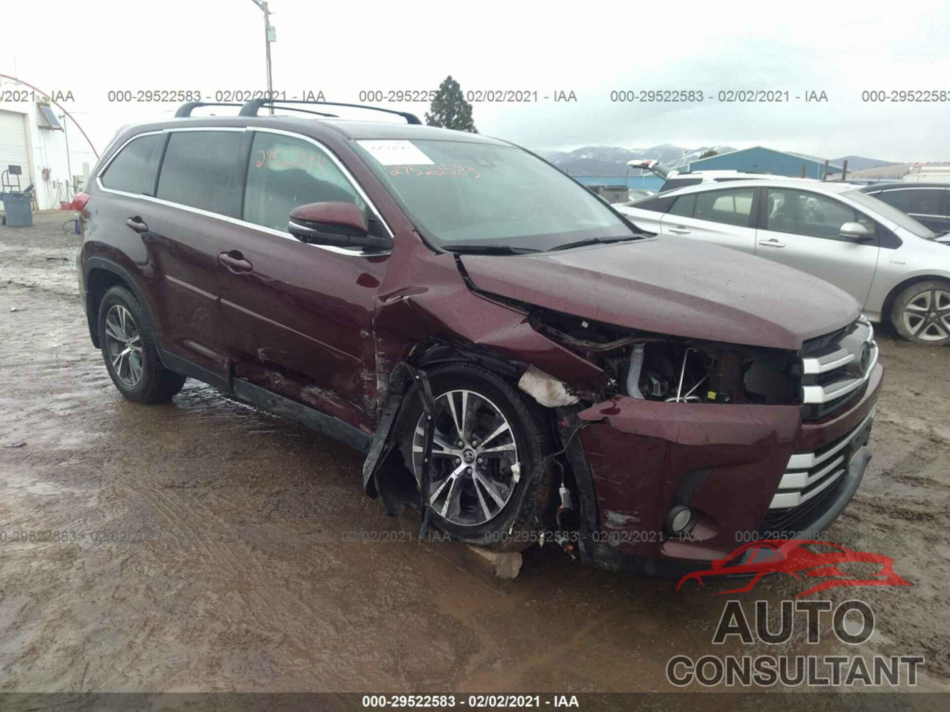 TOYOTA HIGHLANDER 2019 - 5TDBZRFH0KS994858