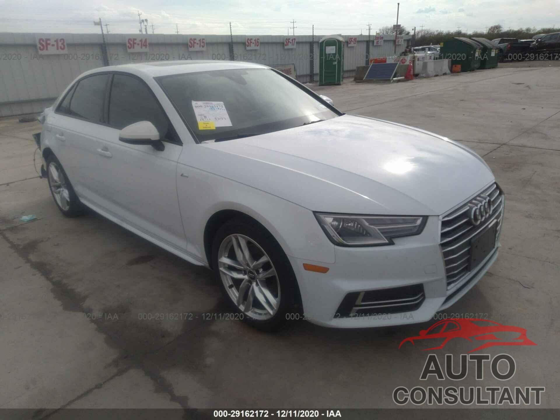 AUDI A4 2017 - WAUKMAF45HN057819