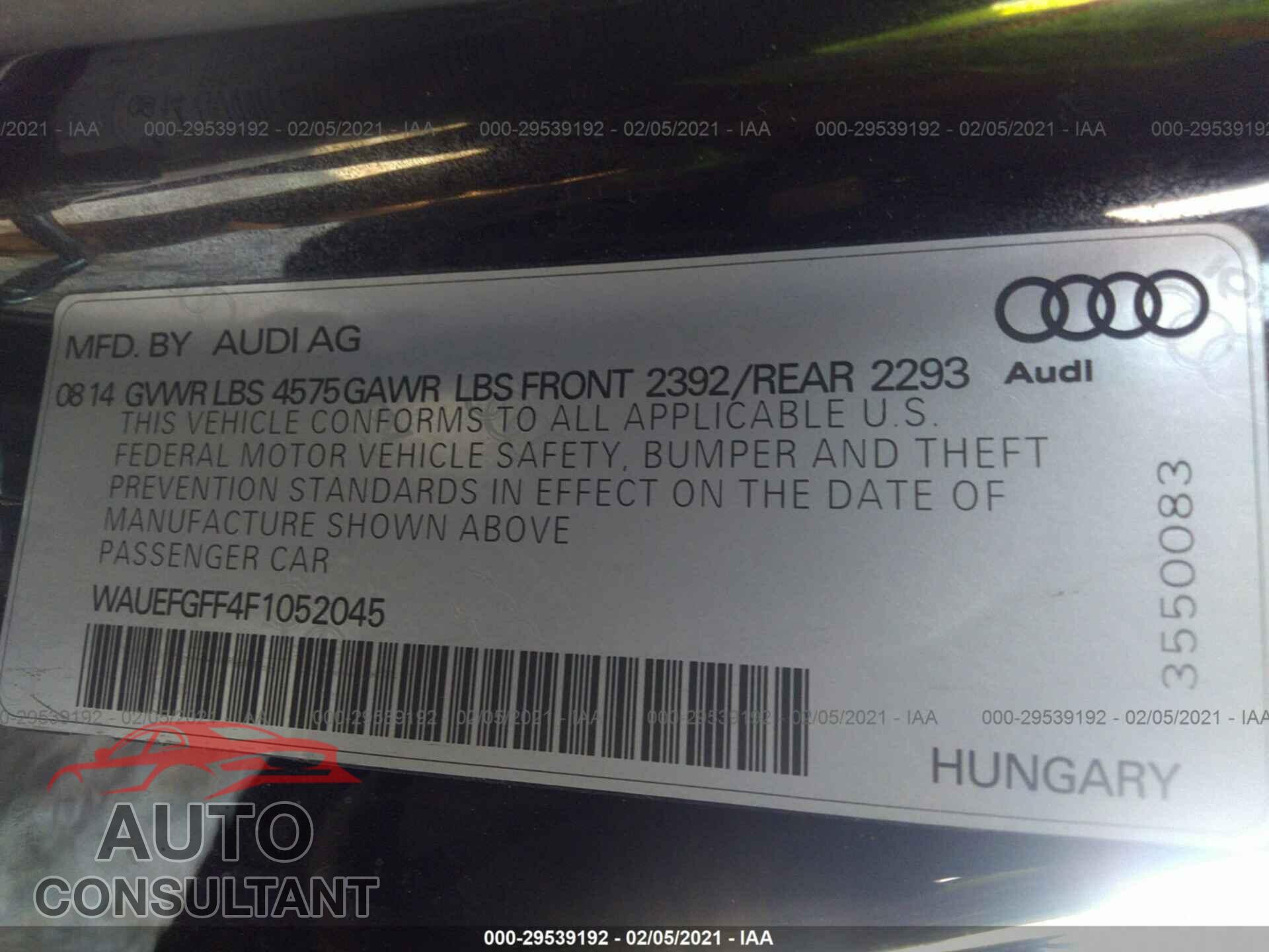 AUDI A3 2015 - WAUEFGFF4F1052045