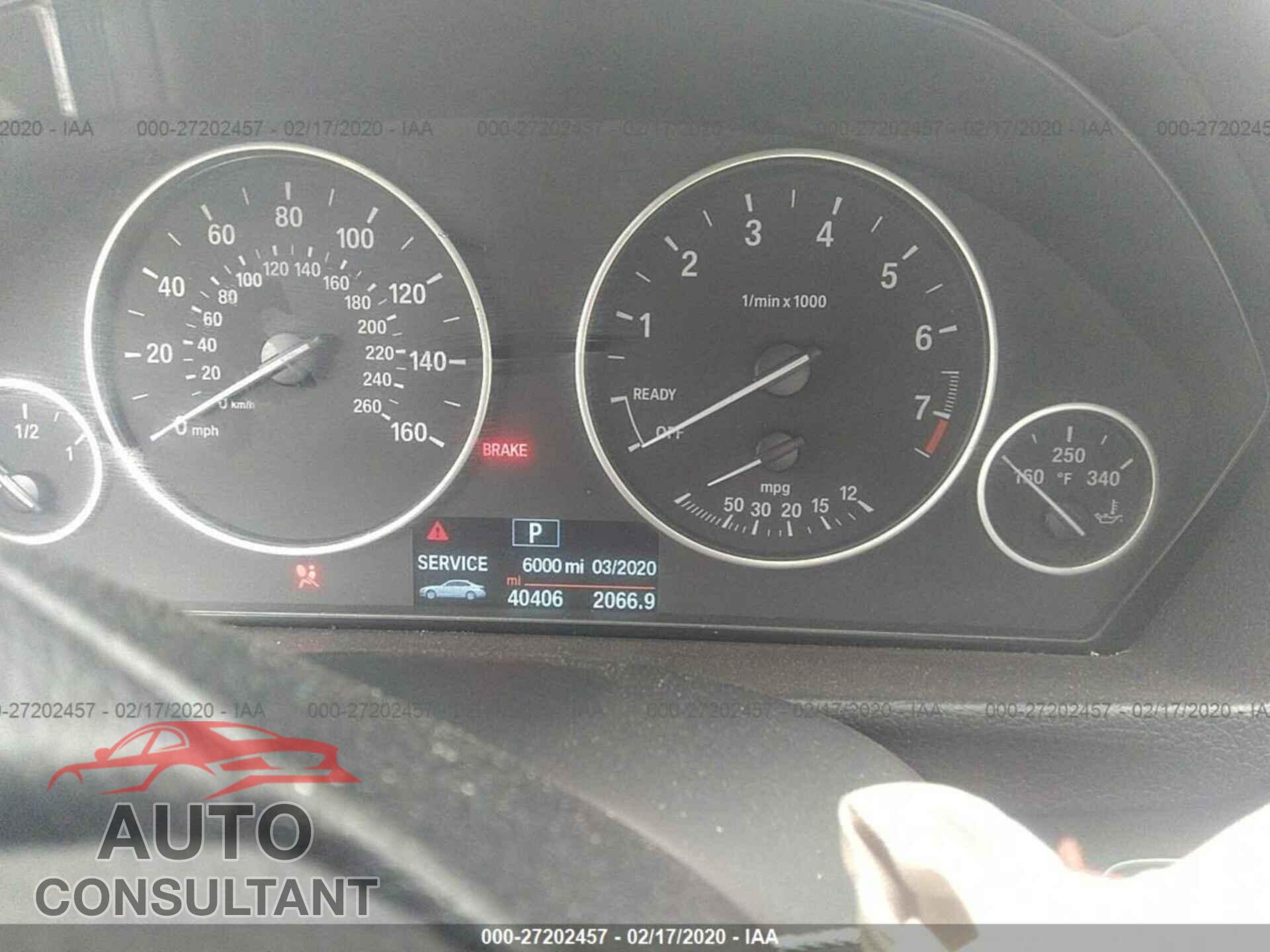 BMW 3 SERIES 2016 - WBA8A9C54GK616159