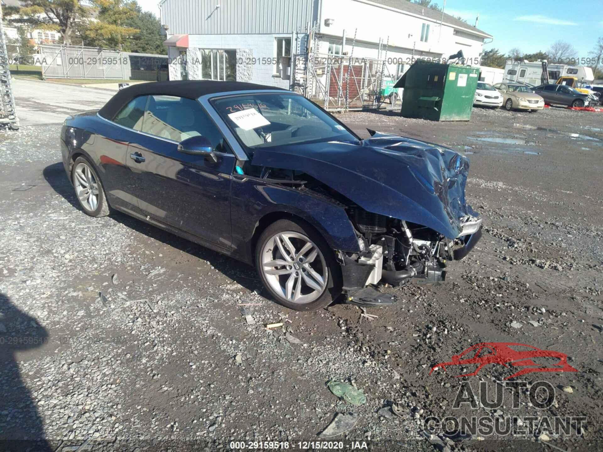 AUDI A5 CABRIOLET 2019 - WAUYNGF55KN011157
