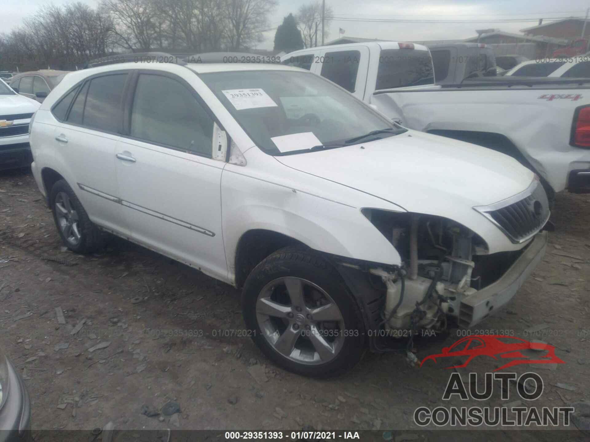 LEXUS RX 350 2008 - 2T2GK31U38C027136