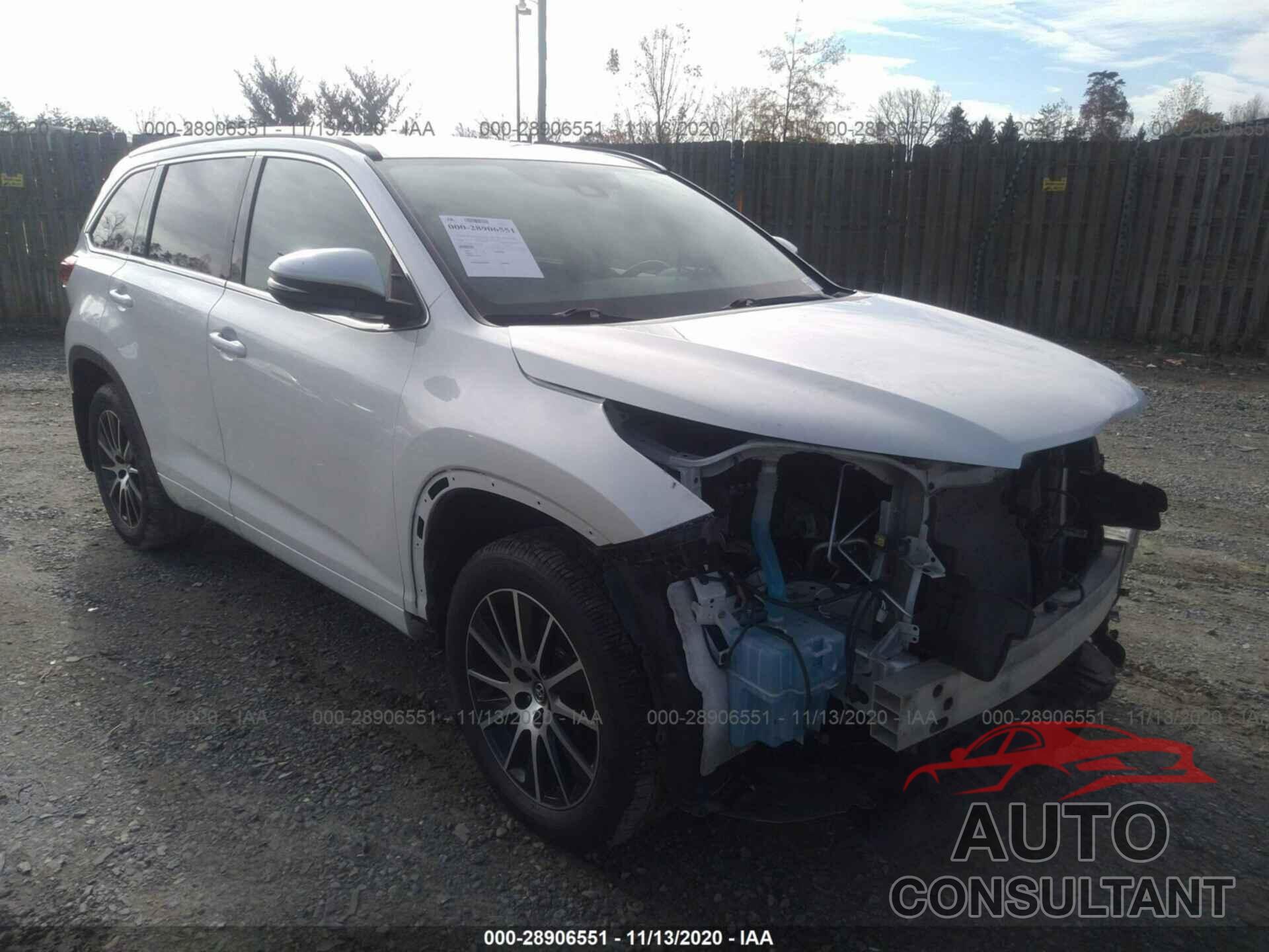 TOYOTA HIGHLANDER 2018 - 5TDJZRFH1JS552925