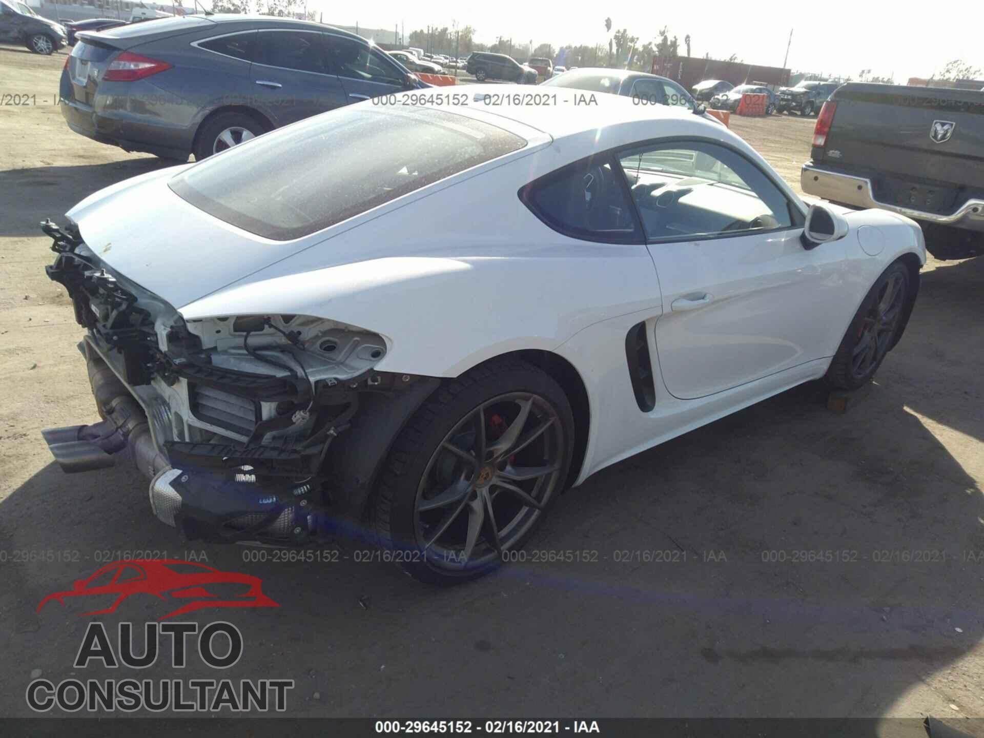 PORSCHE 718 CAYMAN 2018 - WP0AB2A84JS278372