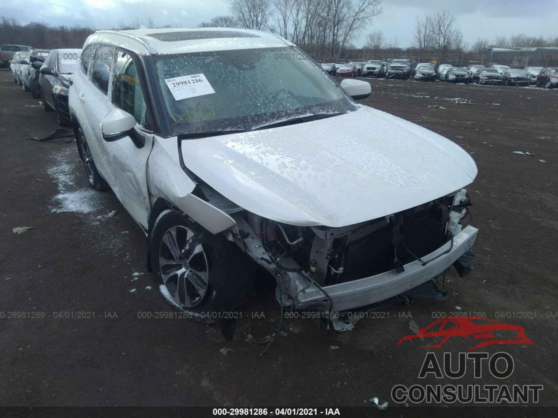 TOYOTA HIGHLANDER 2021 - 5TDGZRBH2MS526905