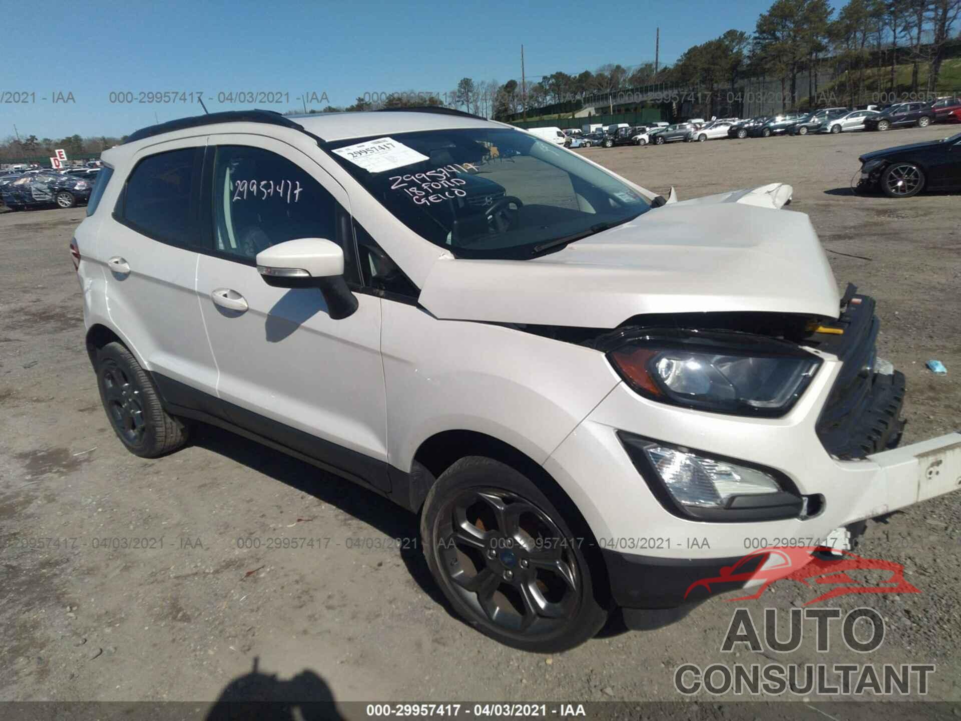 FORD ECOSPORT 2018 - MAJ6P1CL0JC178854