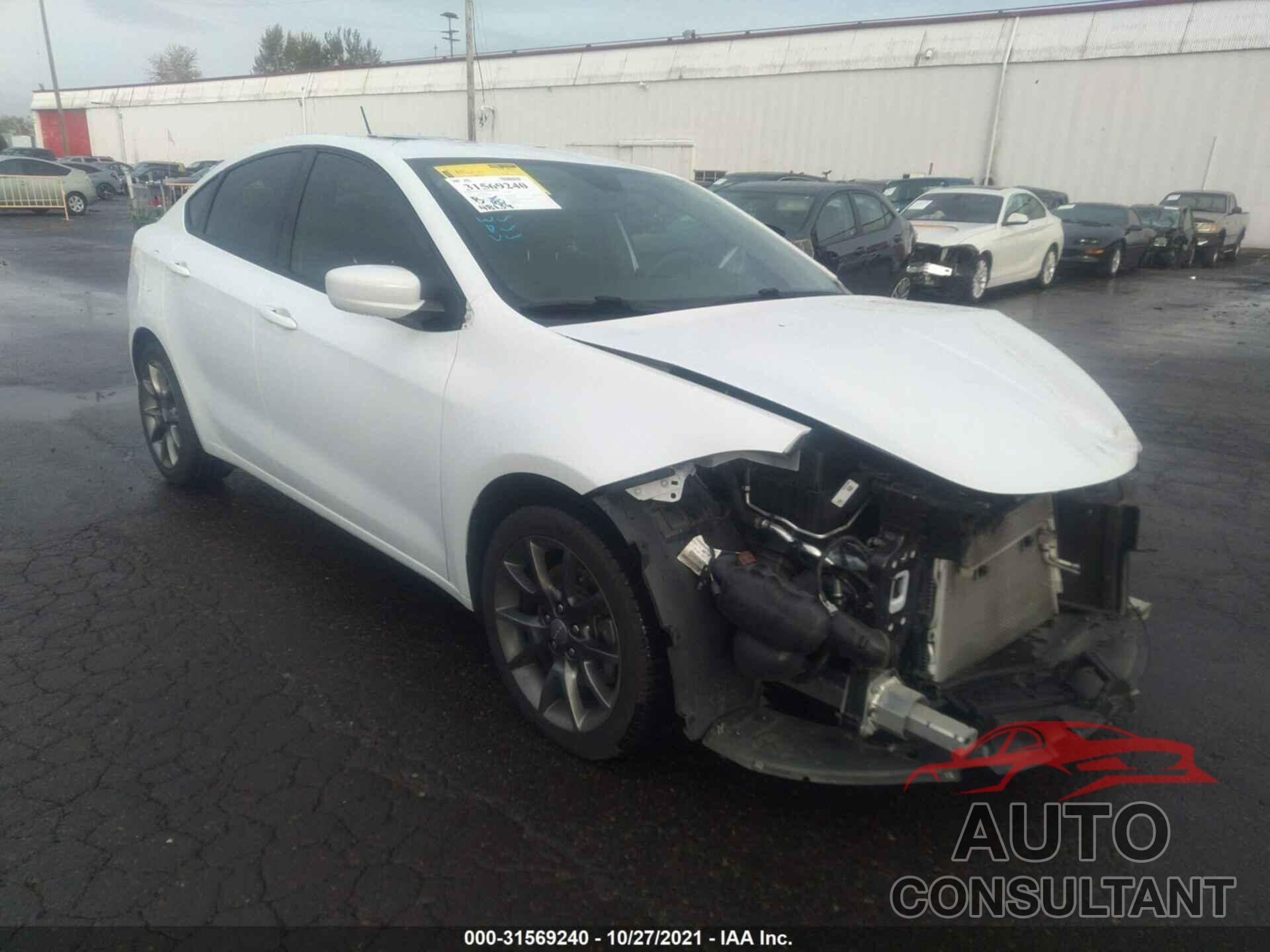 DODGE DART 2016 - 1C3CDFAA4GD625407