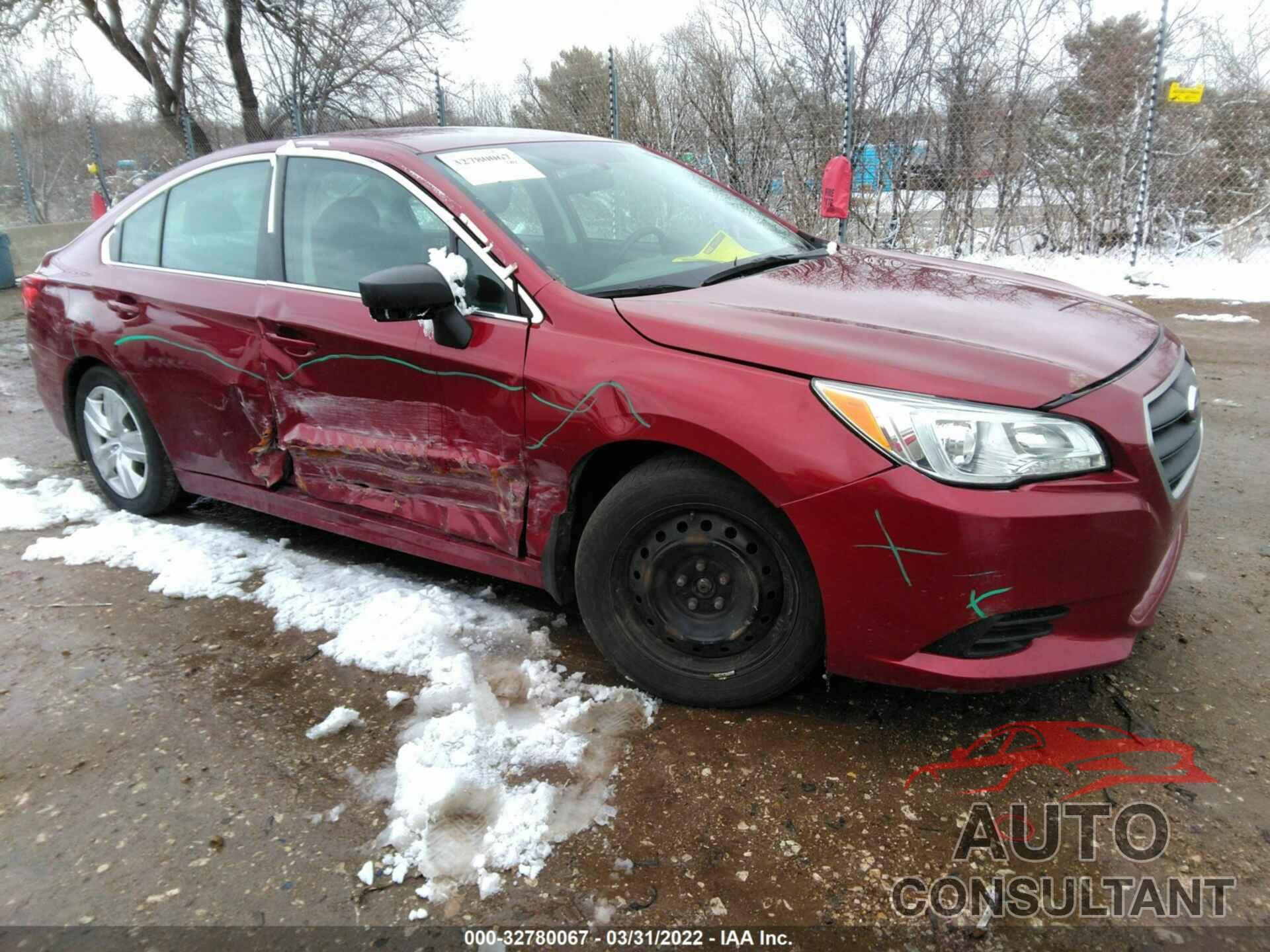 SUBARU LEGACY 2016 - 4S3BNBA69G3039347